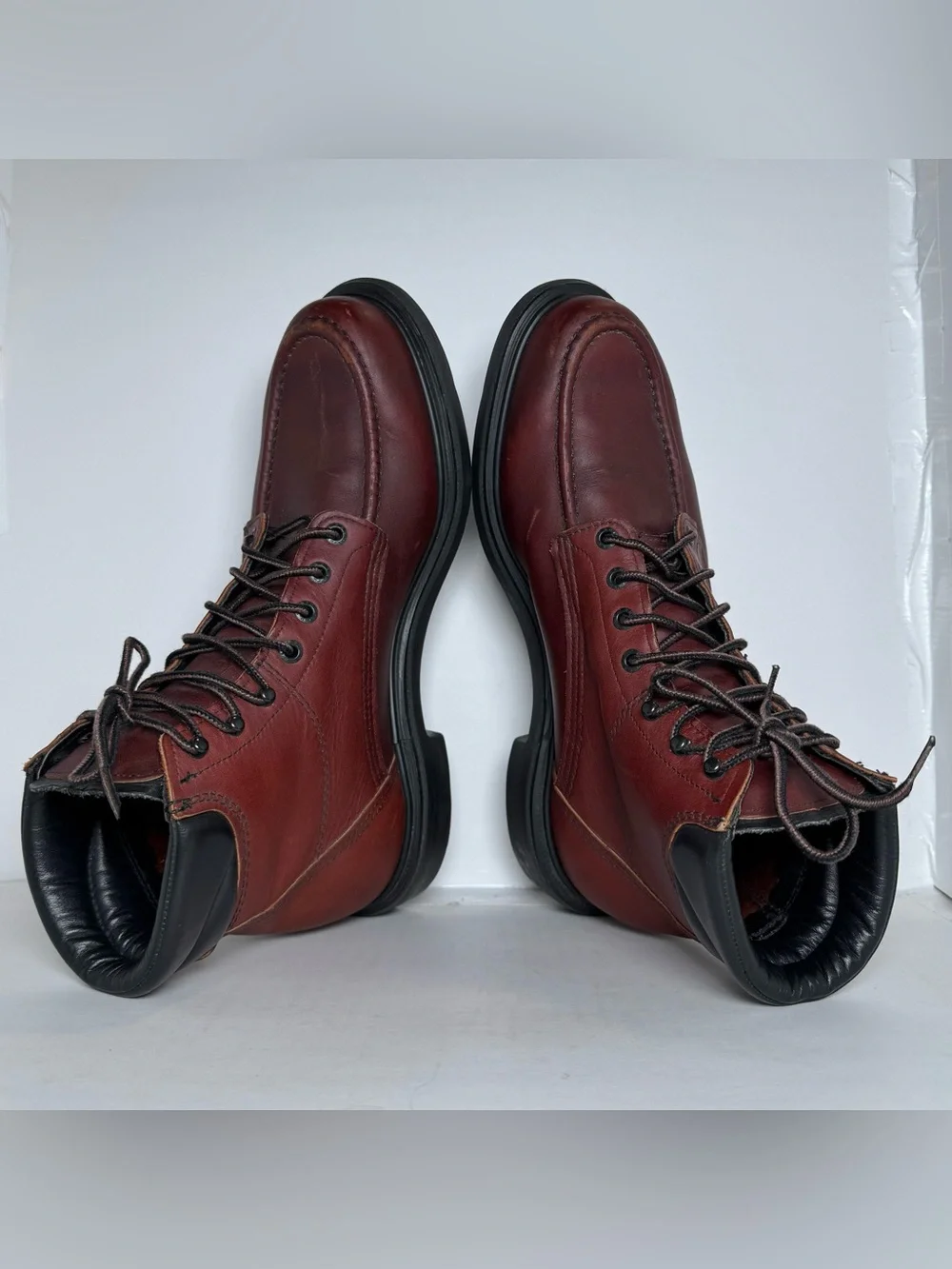 Vintage 90s Red Wing 202 SuperSole Moc Toe Work Boots Mens 11 AA USA Made Union
